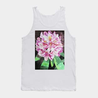 Pink Rhododendron flower watercolour painting Tank Top